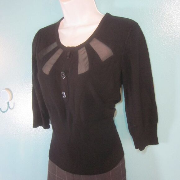 Sonia Rykiel Stella McCartney Black Wool & Cashmere Sweater Fits Womens XS - Picture 1 of 11